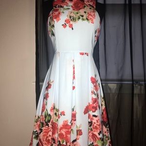 Floral light blue dress sz small